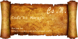 Csábi Margit névjegykártya